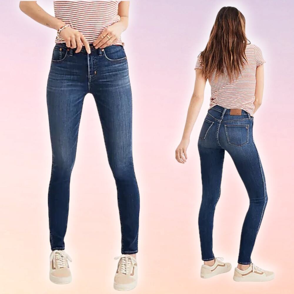 NWT MADEWELL 10" High Rise Skinny Jean Sz 23 TALL